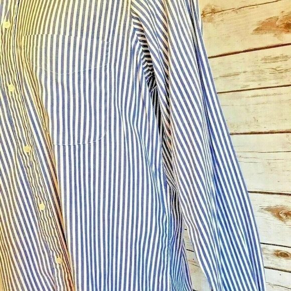 CLUB ROOM Men Long Sleeve Button Down Striped Cotton Casual Dress Shirt Sz 15/34 - Picture 4 of 12